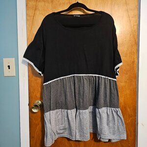 Bloomchic tunic top colorblock tshirt top